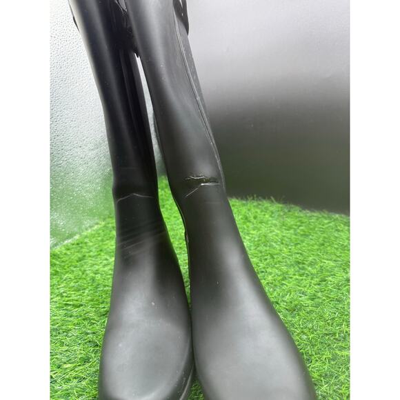Hunter- Tall Rain Boots- Black- Size 6W - Picture 6 of 10